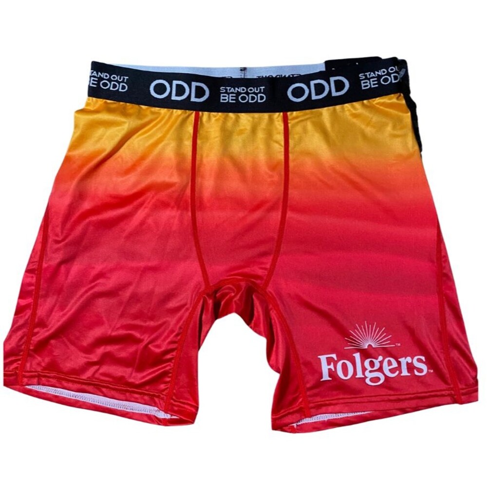 Odd Mens Boxer Briefs Folgers Coffee Print Novelty Underwear Size M NWT RARE